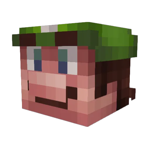 Sveistiks Minecraft avatar head, 3D render