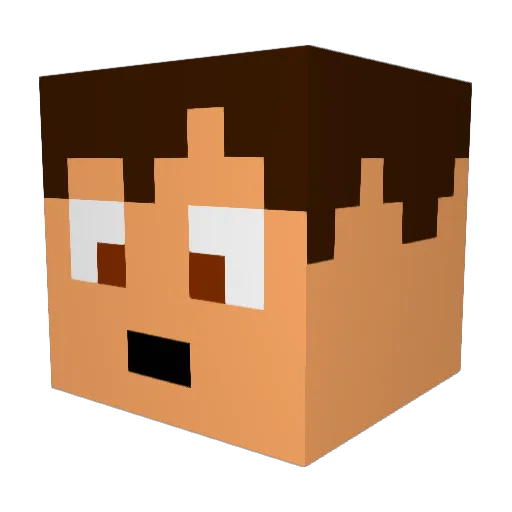 Svekasa Minecraft avatar head, 3D render