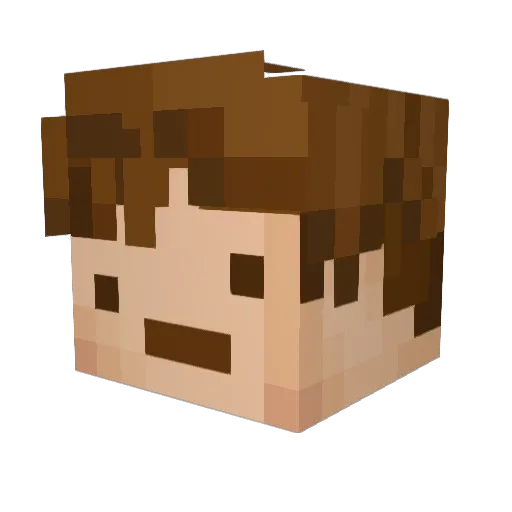 SvennOMG Minecraft avatar head, 3D render