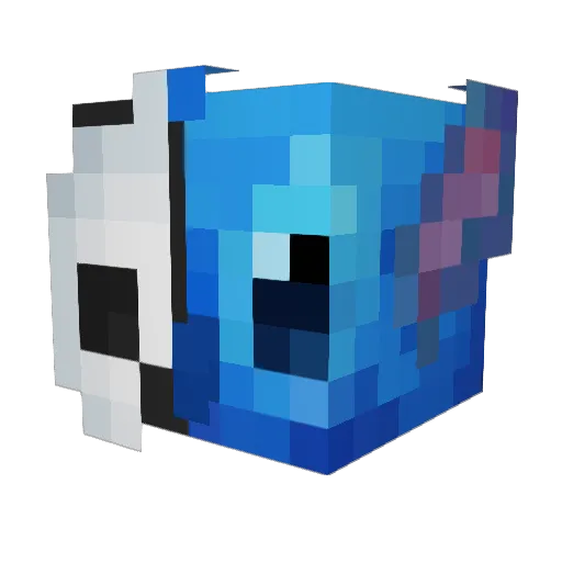 Sventt Minecraft avatar head, 3D render