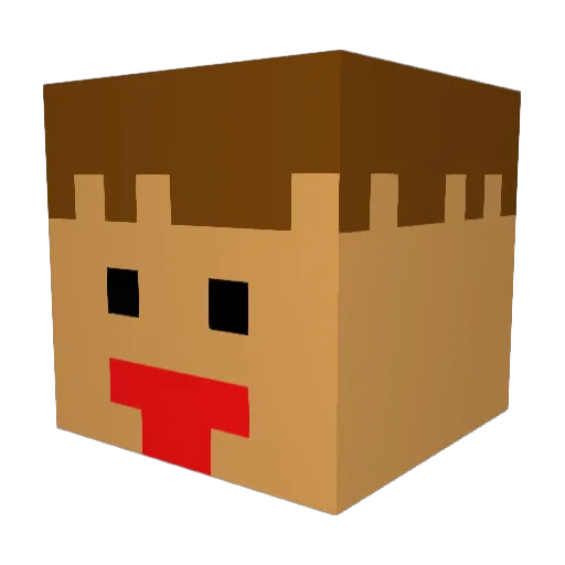 Svenv3 Minecraft avatar head, 3D render