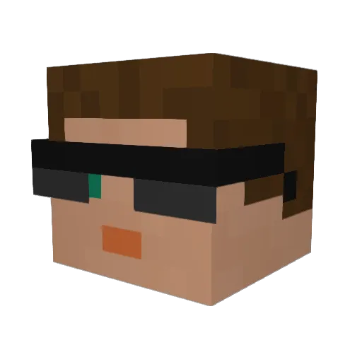 Sverrus Minecraft avatar head, 3D render