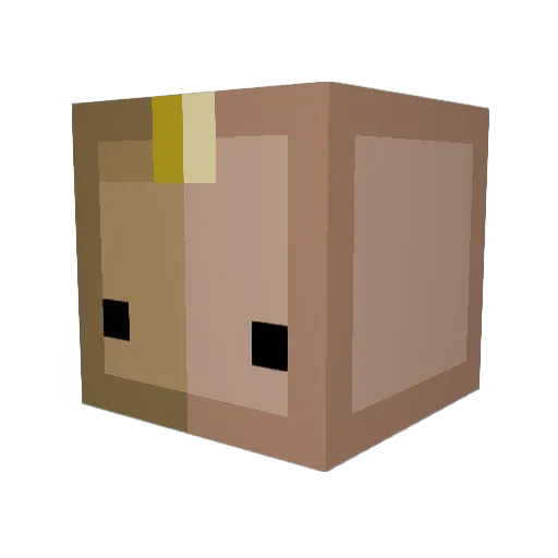Svevif Minecraft avatar head, 3D render