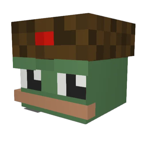 Svi_generis Minecraft avatar head, 3D render