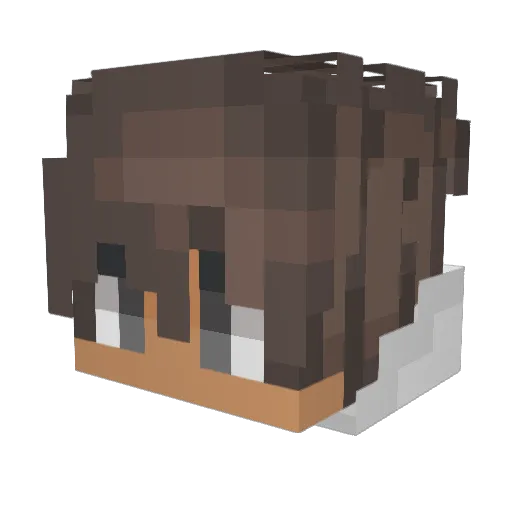Svirex Minecraft avatar head, 3D render