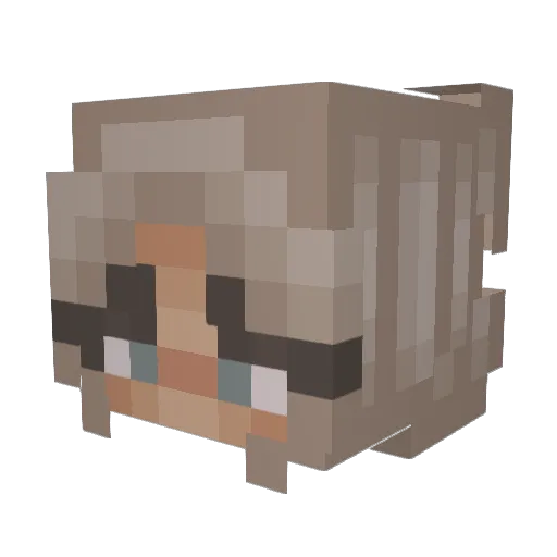Svlshie_ Minecraft avatar head, 3D render