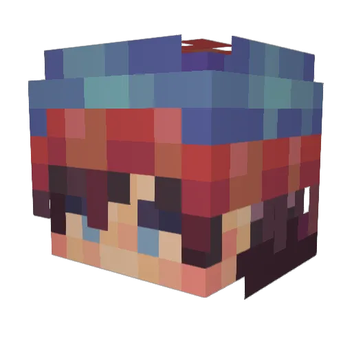 Svnsetzz Minecraft avatar head, 3D render
