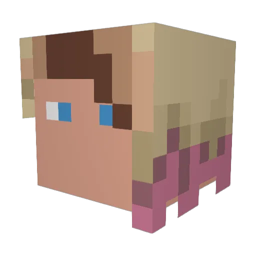 Svrdm Minecraft avatar head, 3D render
