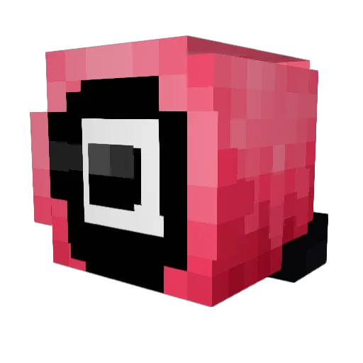Svrwing Minecraft avatar head, 3D render