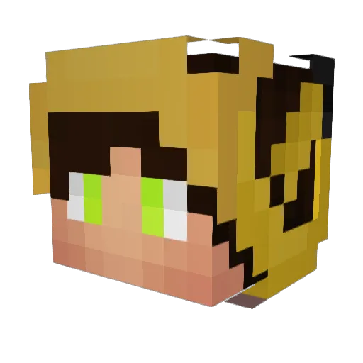Svschv Minecraft avatar head, 3D render