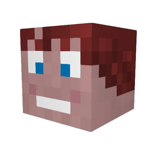 Svulma Minecraft avatar head, 3D render