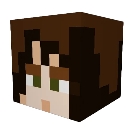 Svurge Minecraft avatar head, 3D render