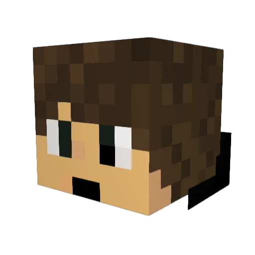 Sw1tch Minecraft avatar head, 3D render