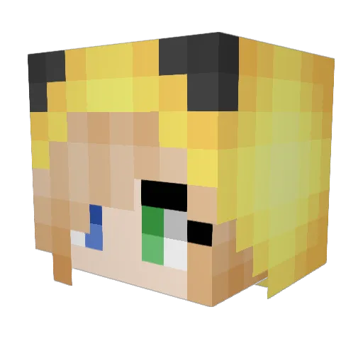 Sw1tchbox Minecraft avatar head, 3D render