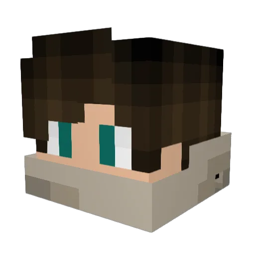 Sw3atyMC Minecraft avatar head, 3D render