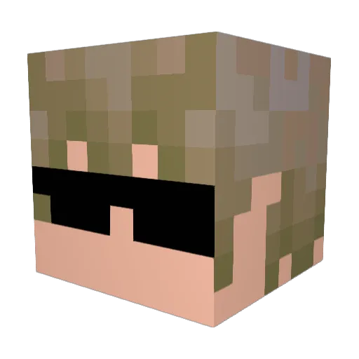 SwDOshens Minecraft avatar head, 3D render