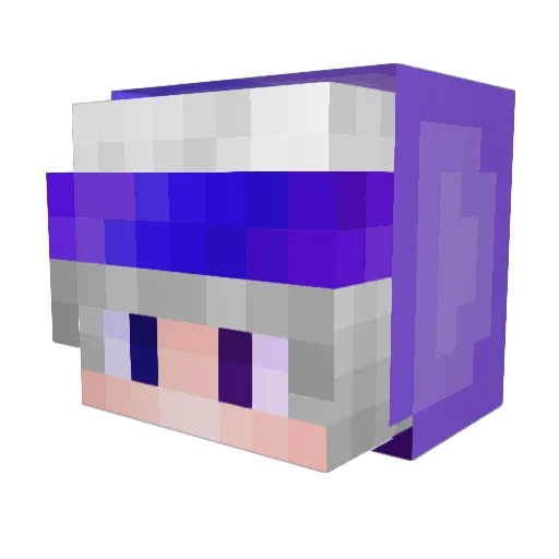 SwJunior Minecraft avatar head, 3D render
