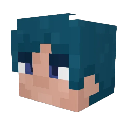 Swaadian Minecraft avatar head, 3D render