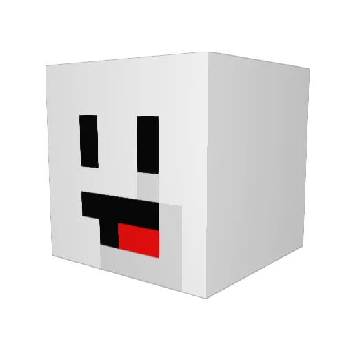 SwackEm Minecraft avatar head, 3D render