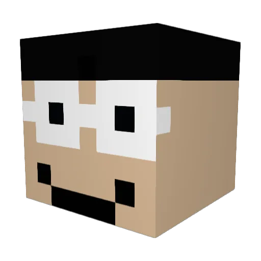 Swaco132 Minecraft avatar head, 3D render