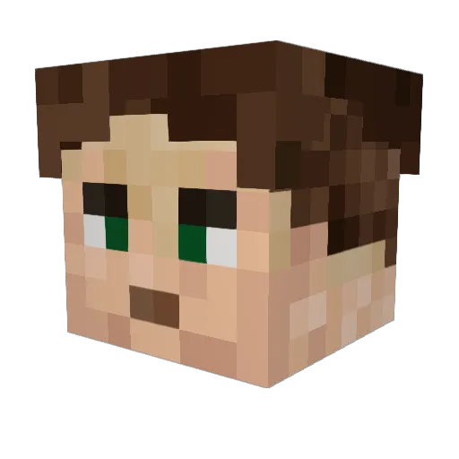 Swadaimu Minecraft avatar head, 3D render