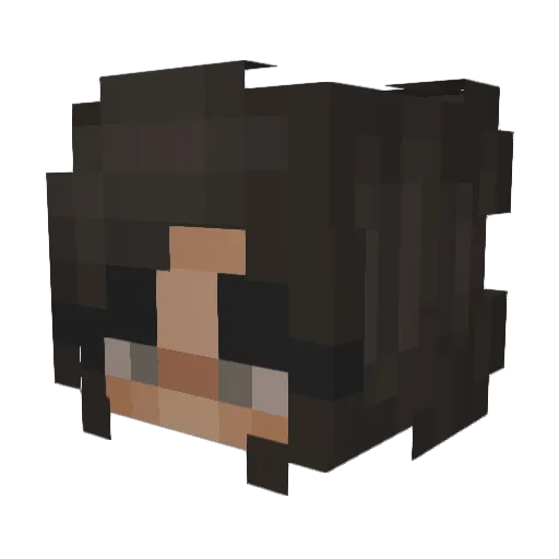 Swaftx Minecraft avatar head, 3D render