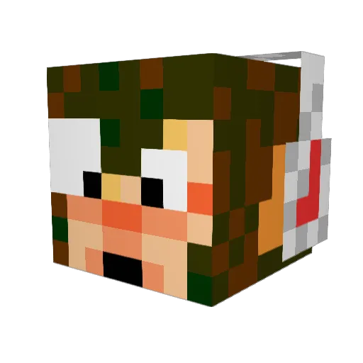 SwagChimp Minecraft avatar head, 3D render