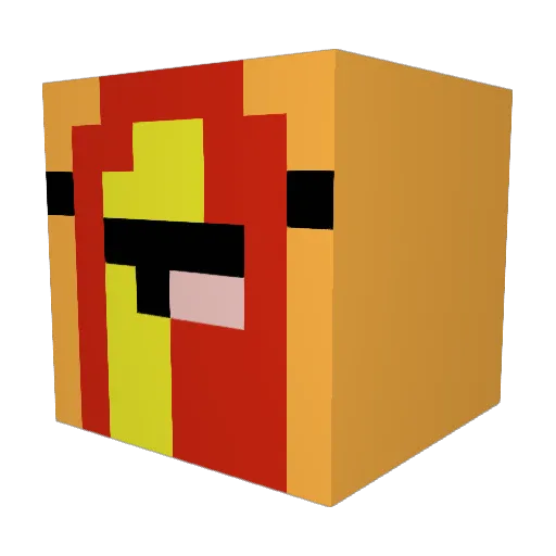 SwagDish Minecraft avatar head, 3D render