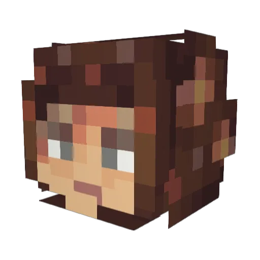 SwagGrandma Minecraft avatar head, 3D render