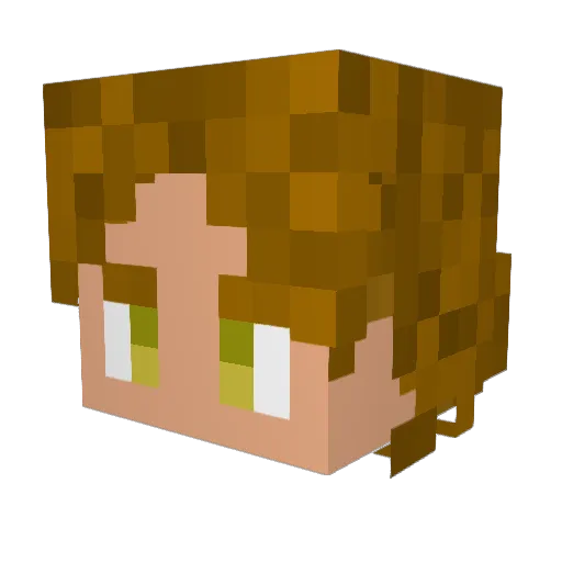 SwagKat27 Minecraft avatar head, 3D render