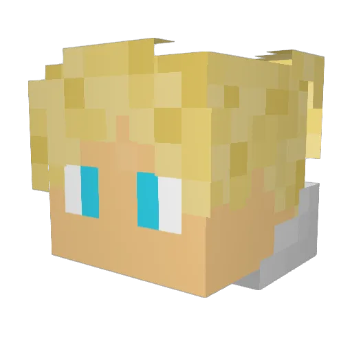 SwagLukas Minecraft avatar head, 3D render