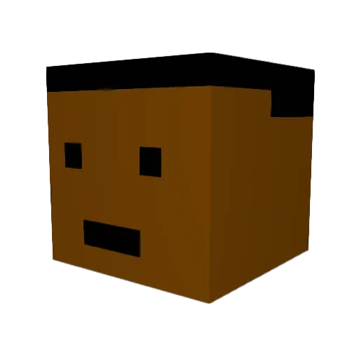 SwagZ777 Minecraft avatar head, 3D render
