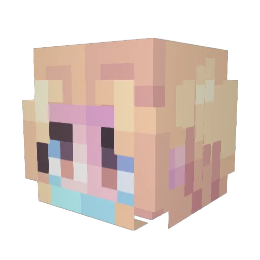 Swaggiecal Minecraft avatar head, 3D render