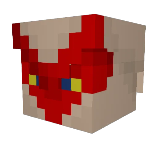 SwagginBorn Minecraft avatar head, 3D render