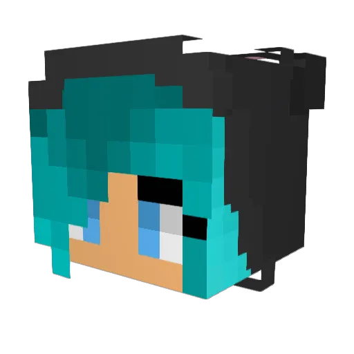 Swaggy Minecraft avatar head, 3D render