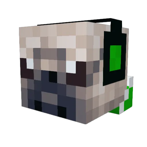 SwaggyPug2 Minecraft avatar head, 3D render