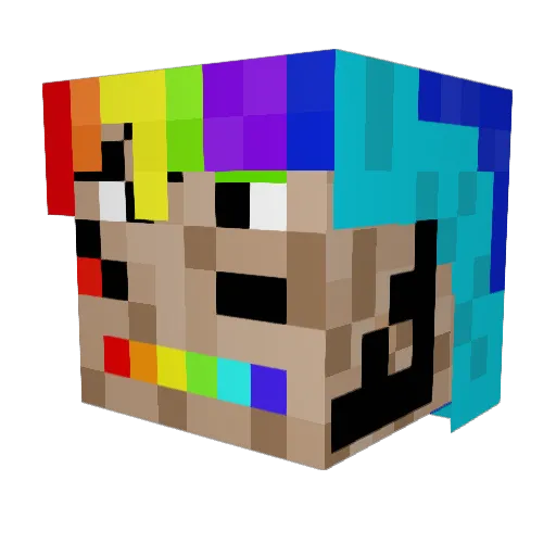 SwaggySarzz Minecraft avatar head, 3D render