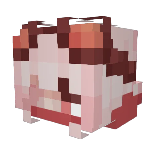 Swaggyopfer Minecraft avatar head, 3D render