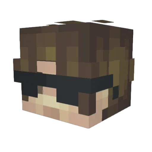 Swaghann Minecraft avatar head, 3D render