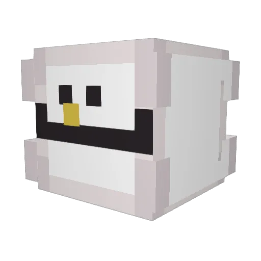 Swagic Minecraft avatar head, 3D render