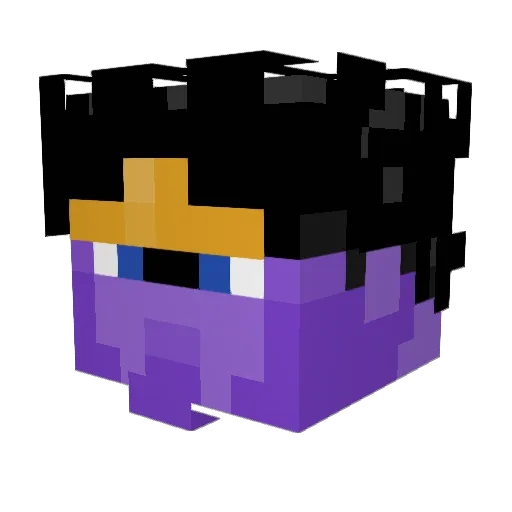 Swagioso Minecraft avatar head, 3D render