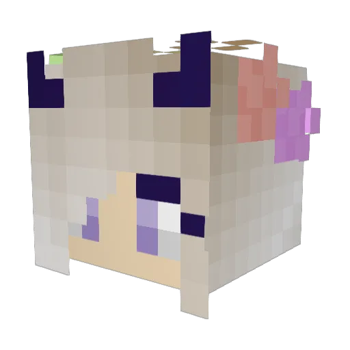 Swagish Minecraft avatar head, 3D render