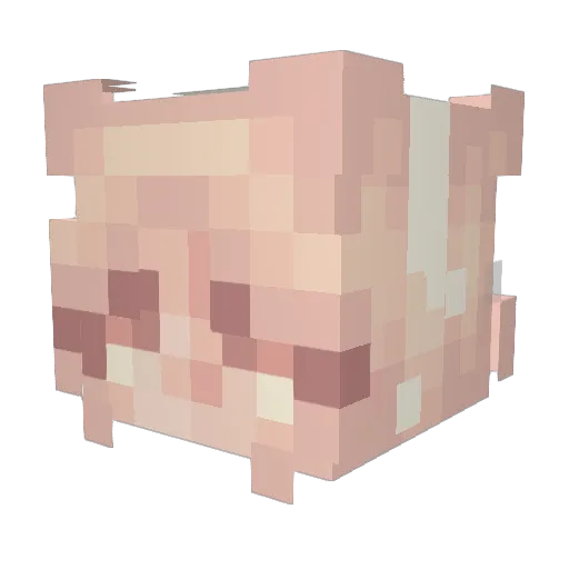 Swagler Minecraft avatar head, 3D render