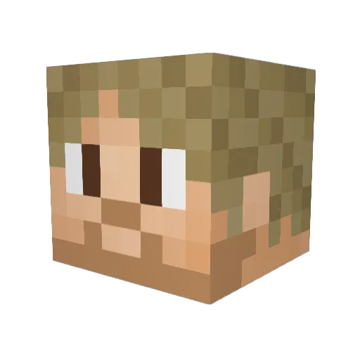 Swagma_VR Minecraft avatar head, 3D render