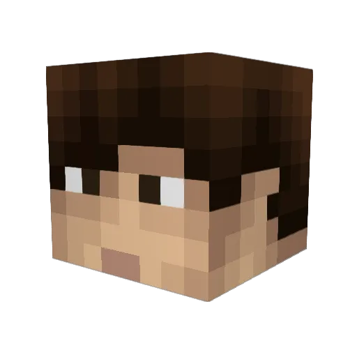 Swagtus Minecraft avatar head, 3D render