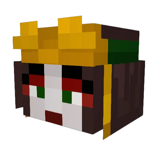 Swahvie Minecraft avatar head, 3D render