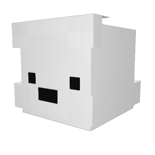Swallibear Minecraft avatar head, 3D render