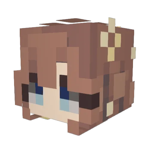 Swammmy Minecraft avatar head, 3D render