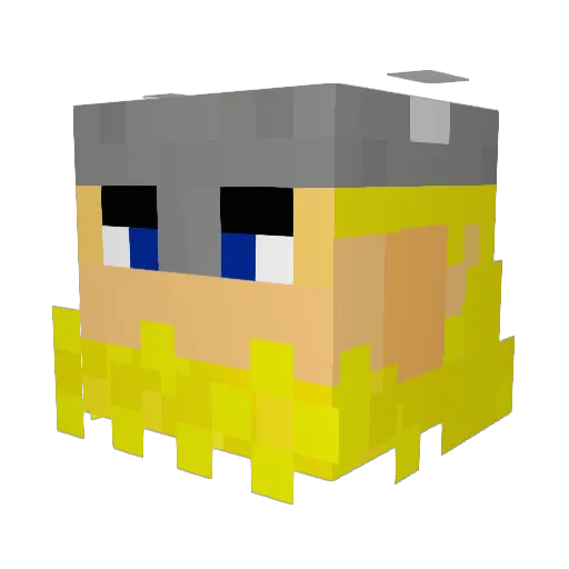 Swamp3y Minecraft avatar head, 3D render