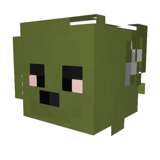 SwampCat_Animate Minecraft avatar head, 3D render